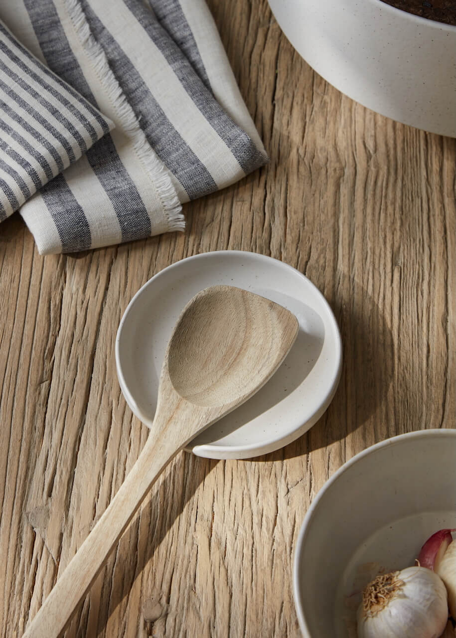 Nova White Ceramic Spoon Rest