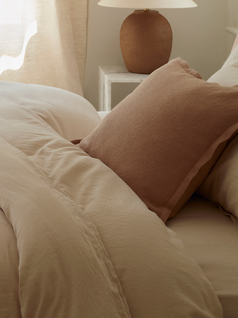 Lisbon Nude Cotton Duvet Cover