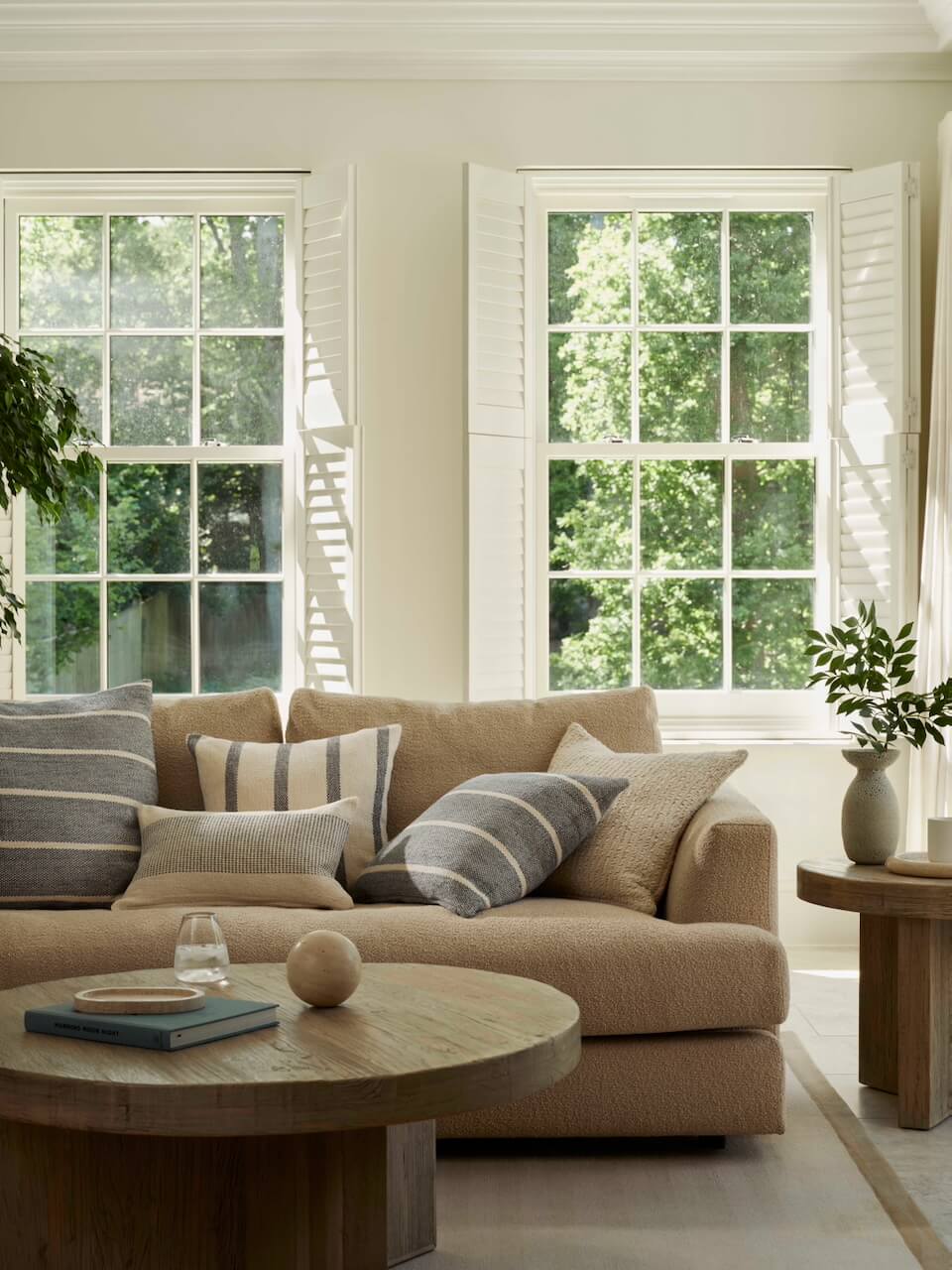 Steel Stripe Cotton Cushion Cover