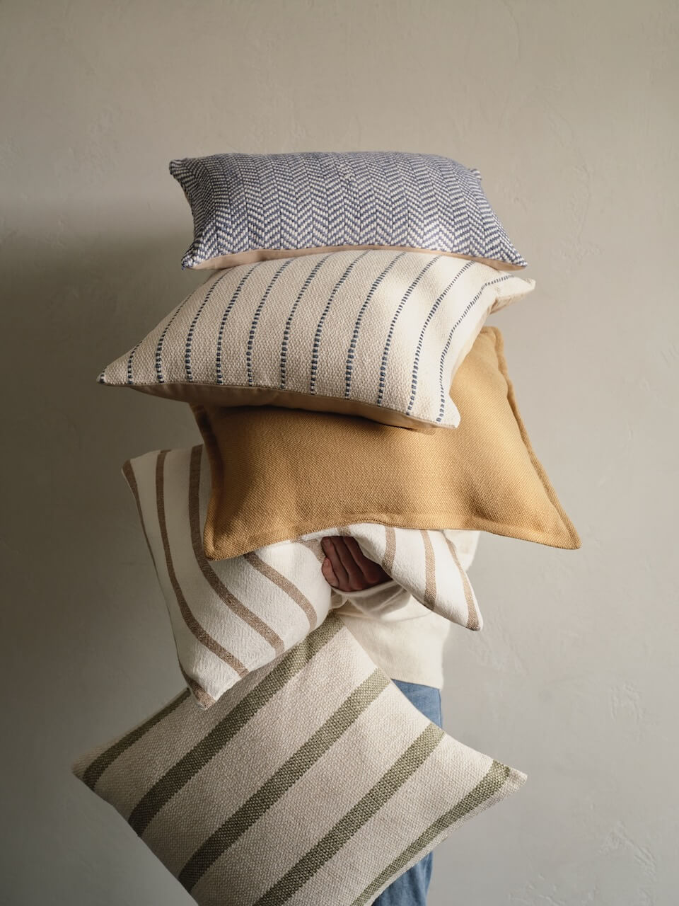 Camel Stripe Cushion Cover