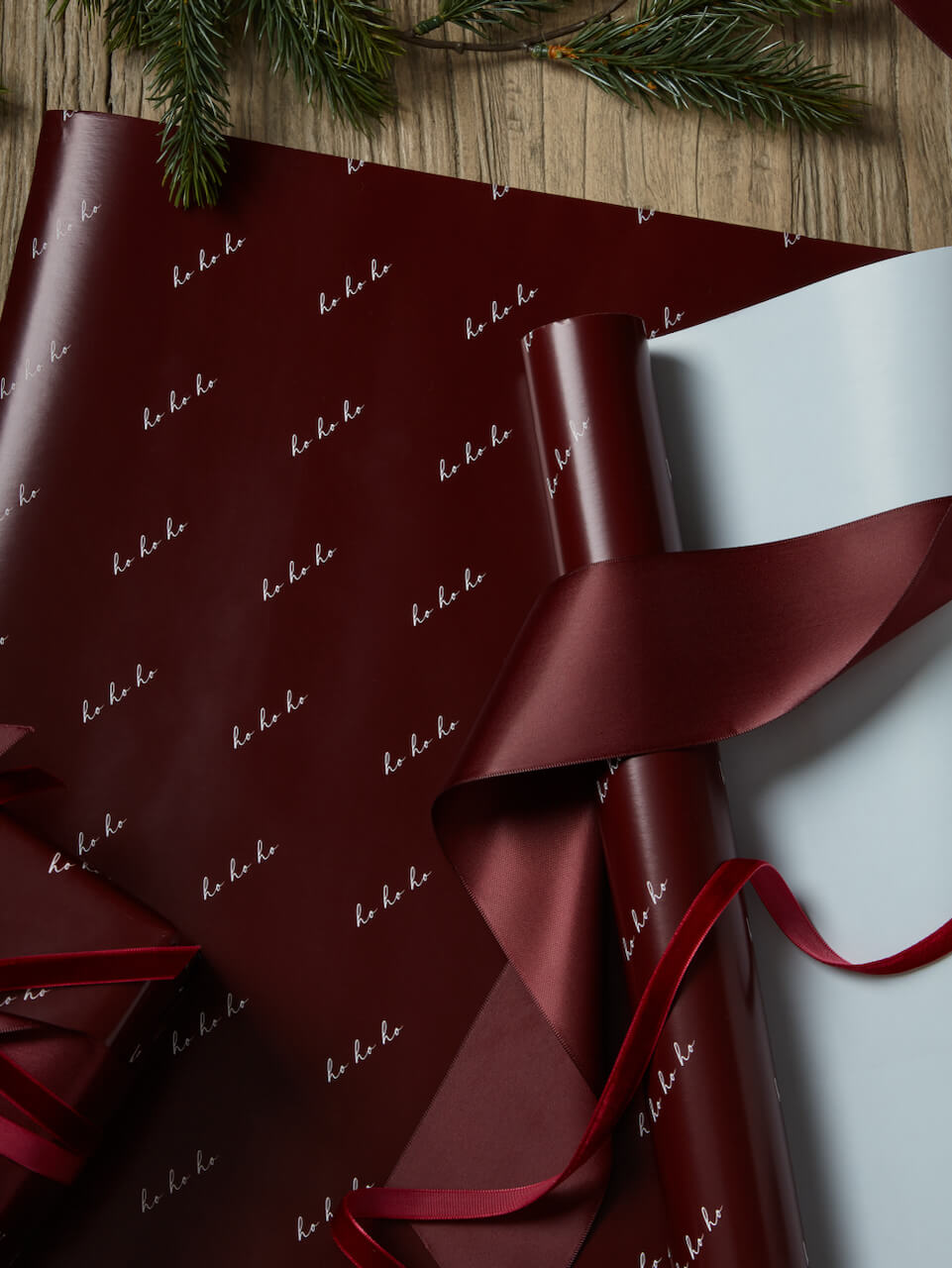 10m Wrapping Paper Bundle - Burgundy - Set of 4 rolls