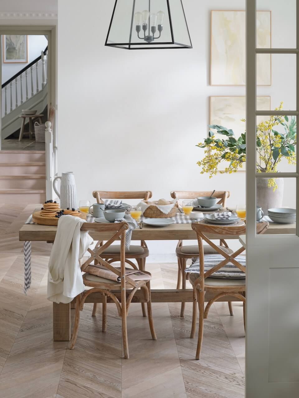 Ink Thick Stripe Table Runner