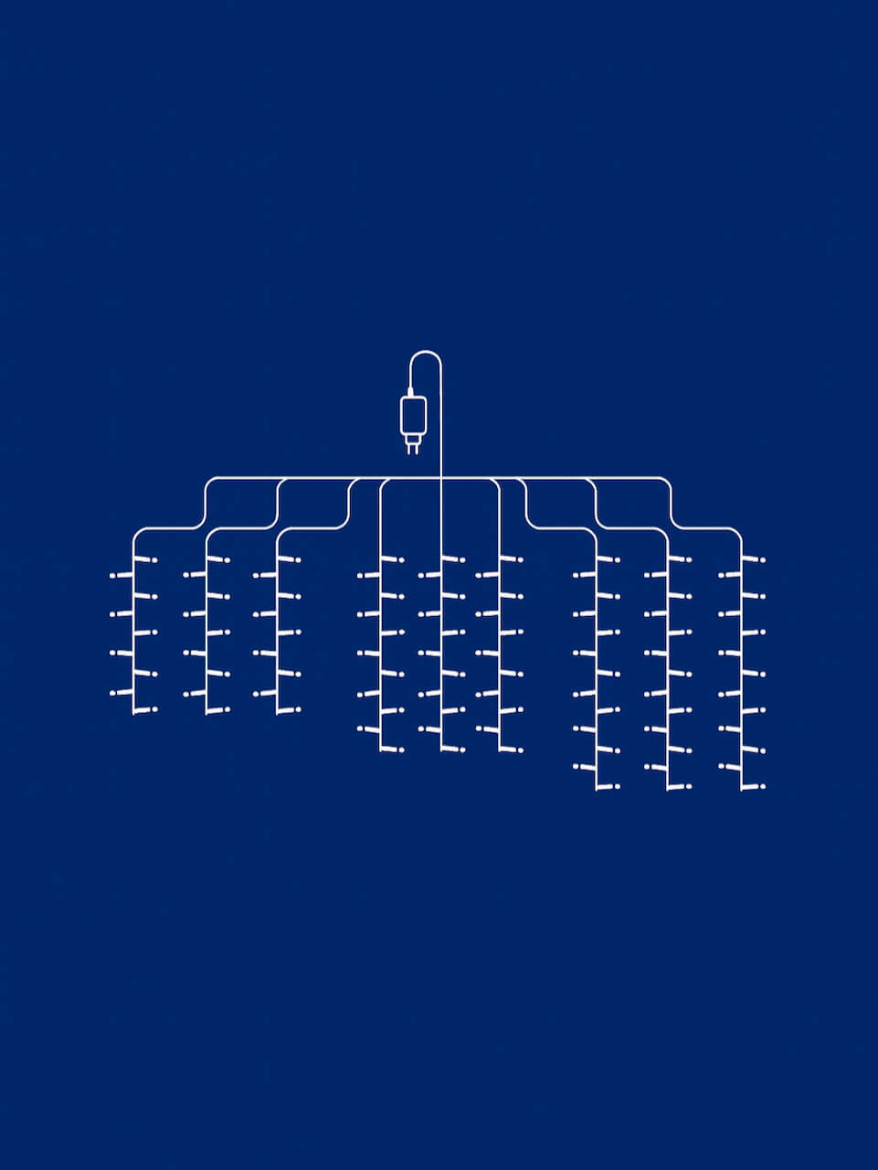 2m LED Tree Cascade Compact Lights Outdoor