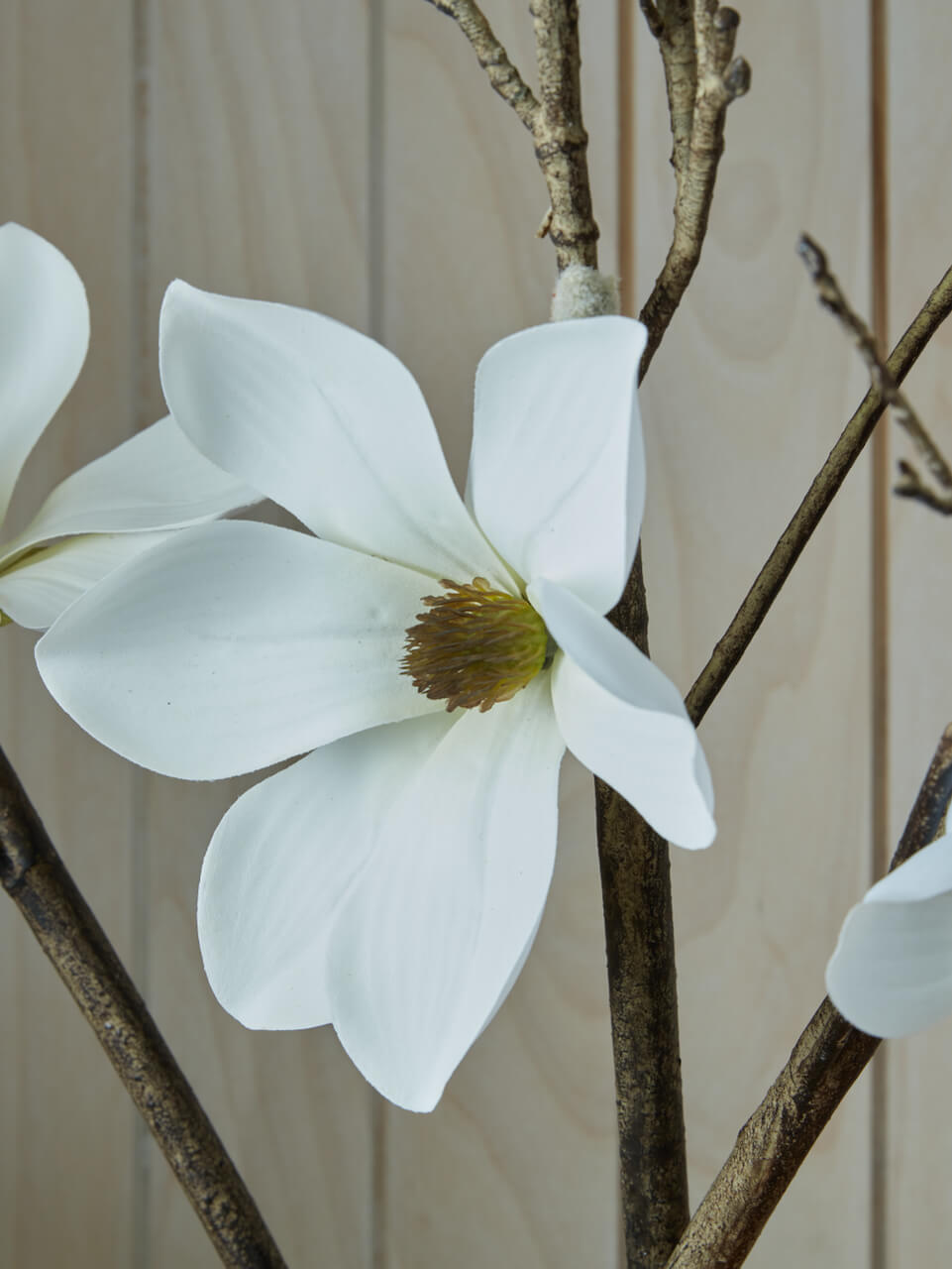 Faux White Magnolia Branch