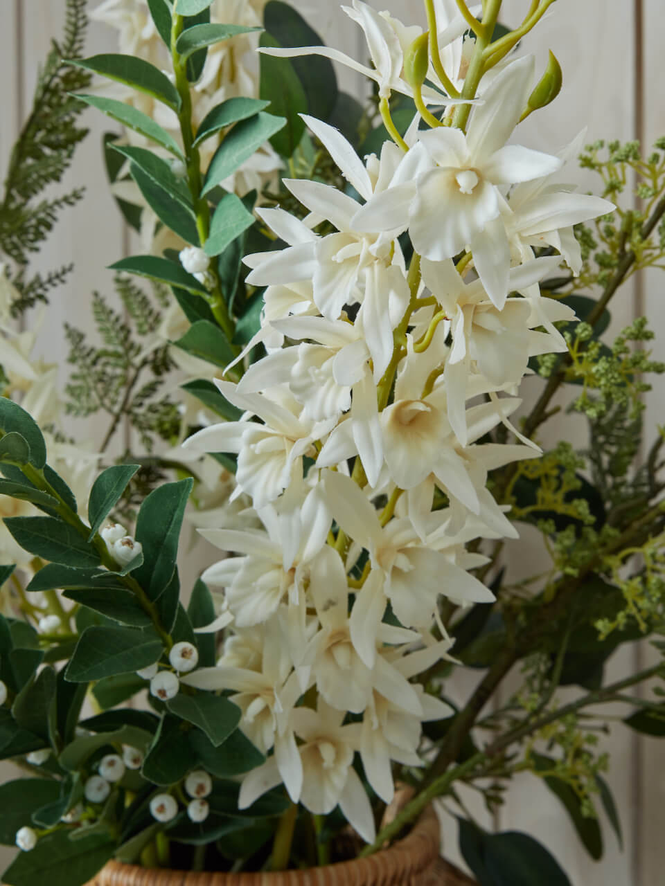 Faux White Singapore Orchid Bouquet