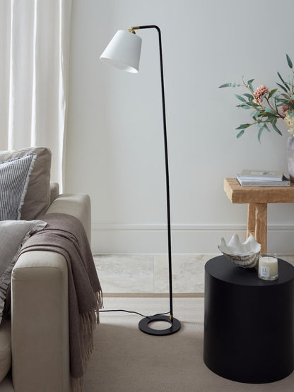 Hoshi Black Porcelain Floor Lamp & Shade