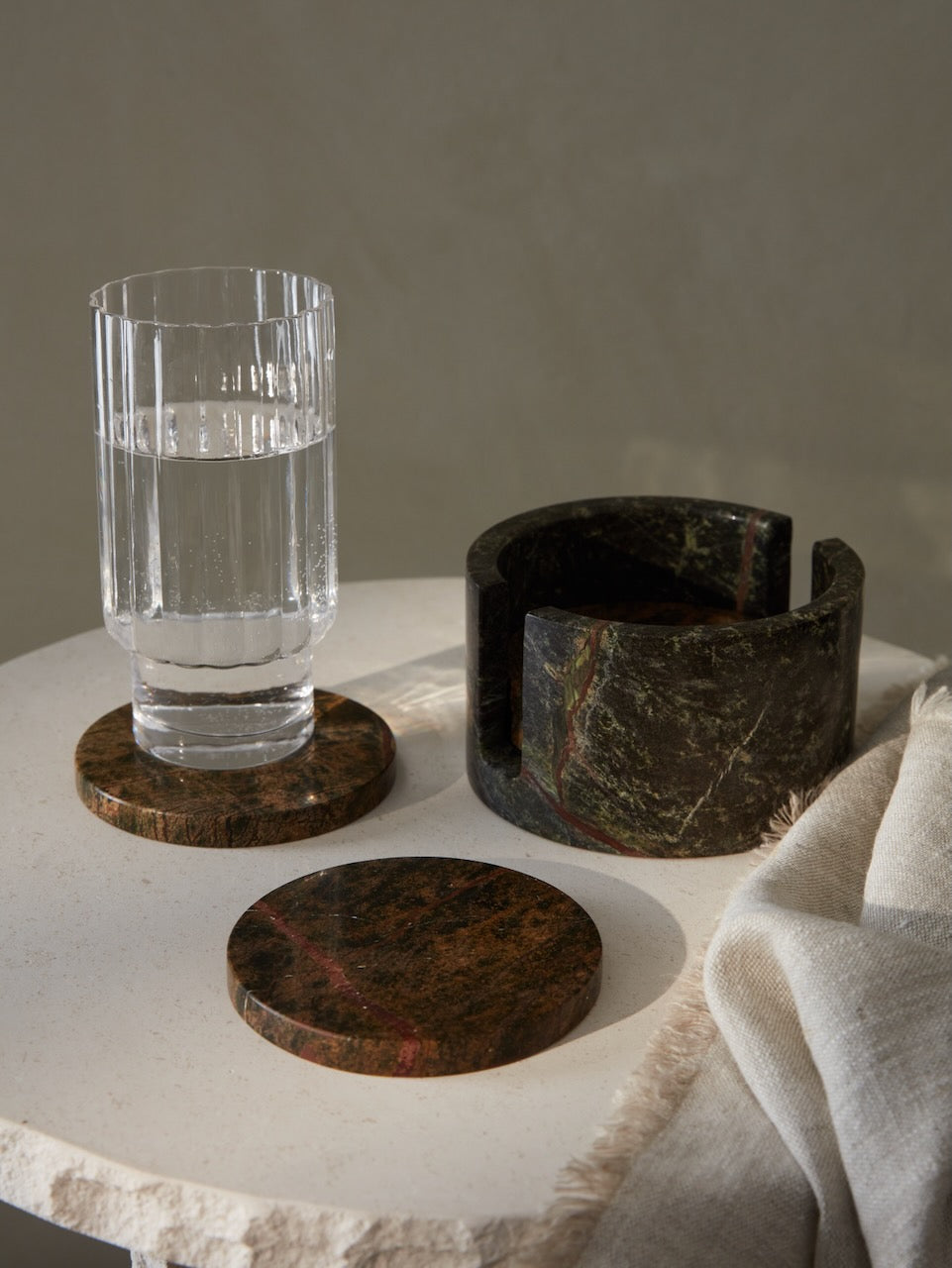 Set of 4 Green Marble Coasters