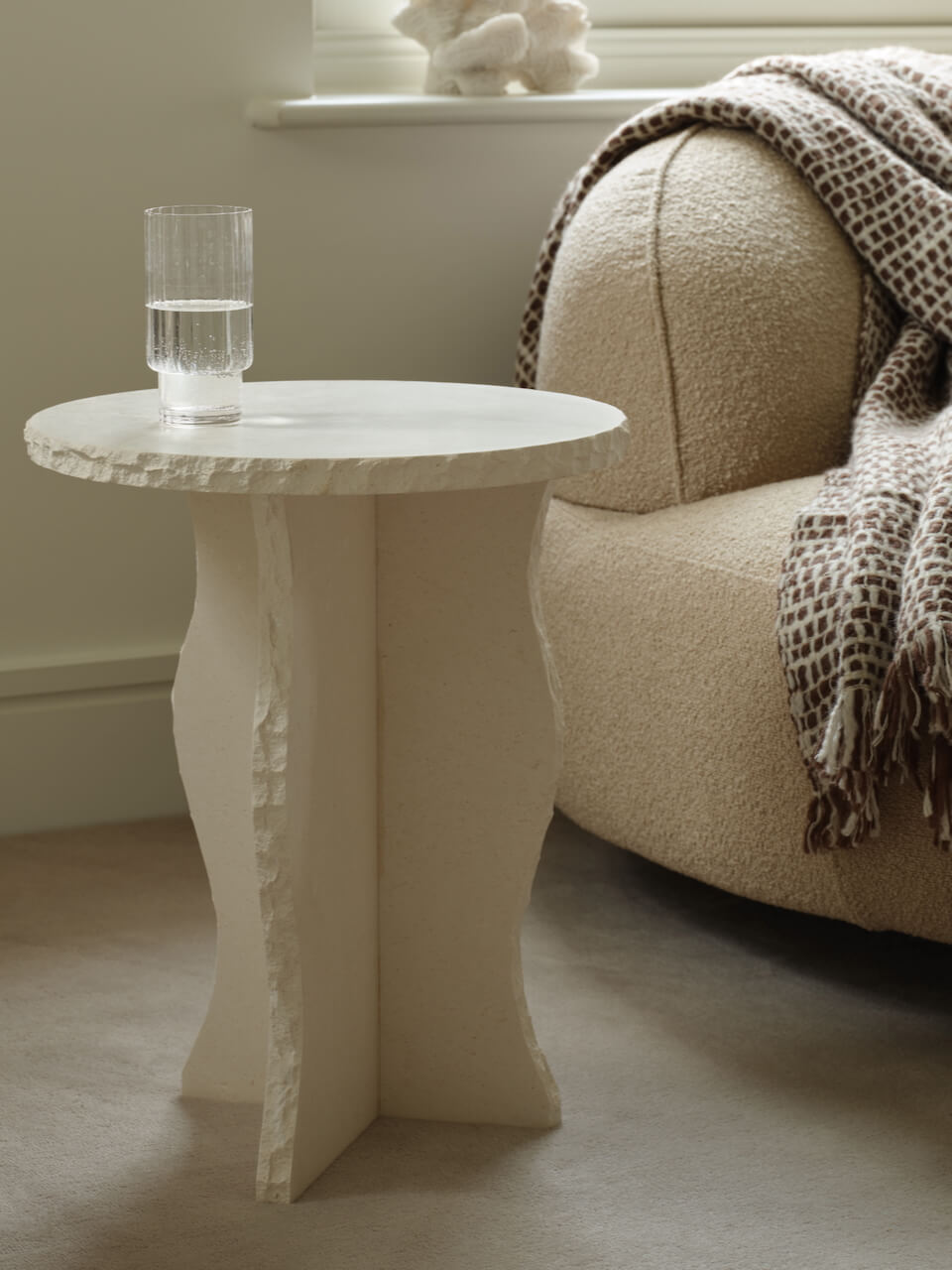 Brown Loose Weave Wool Throw