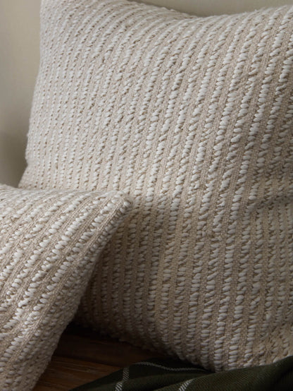 Cream Textured Cushion Cover