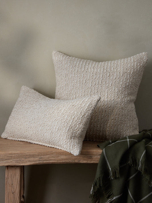 Cream Textured Cushion Cover