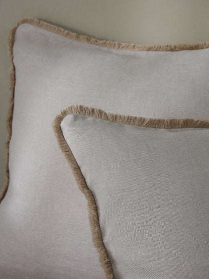 Marim Natural Fringe Cushion Cover