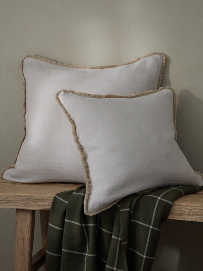 Marim Natural Fringe Cushion Cover