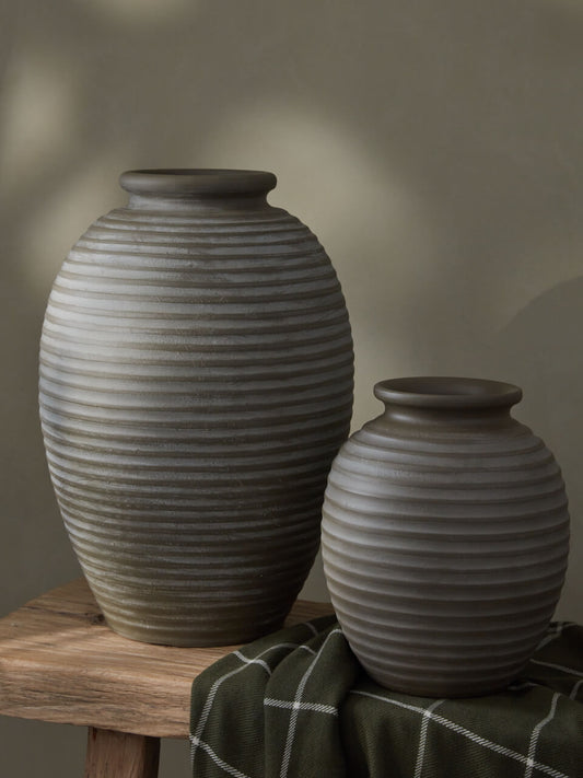 Marmo Ribbed Vase