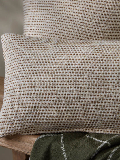 Nutmeg Pinstripe Cotton Cushion Cover