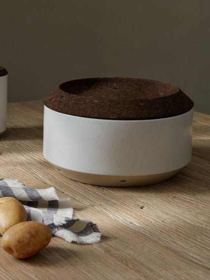 Nova White Ceramic Vegetable Storage