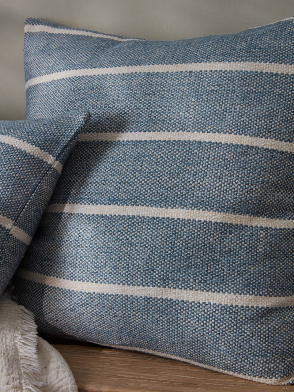 Steel Stripe Cotton Cushion Cover