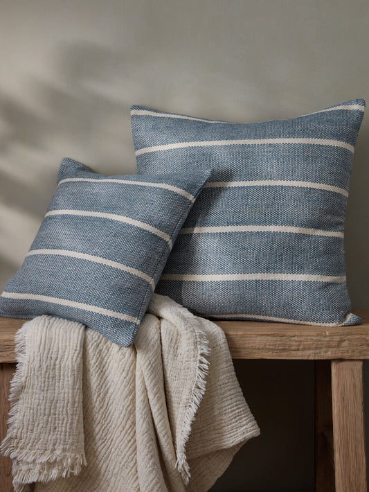 Steel Stripe Cotton Cushion Cover