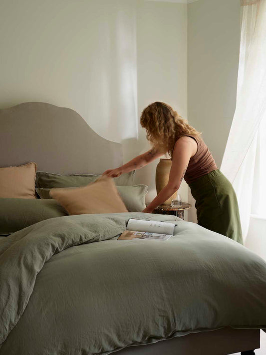 Lisbon Sage Cotton Bedding Bundle