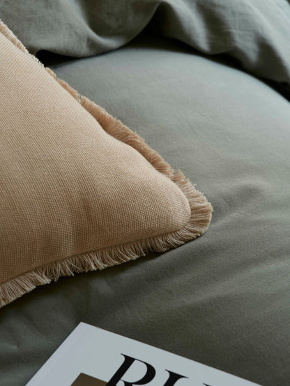Marim Sand Fringe Cushion Cover