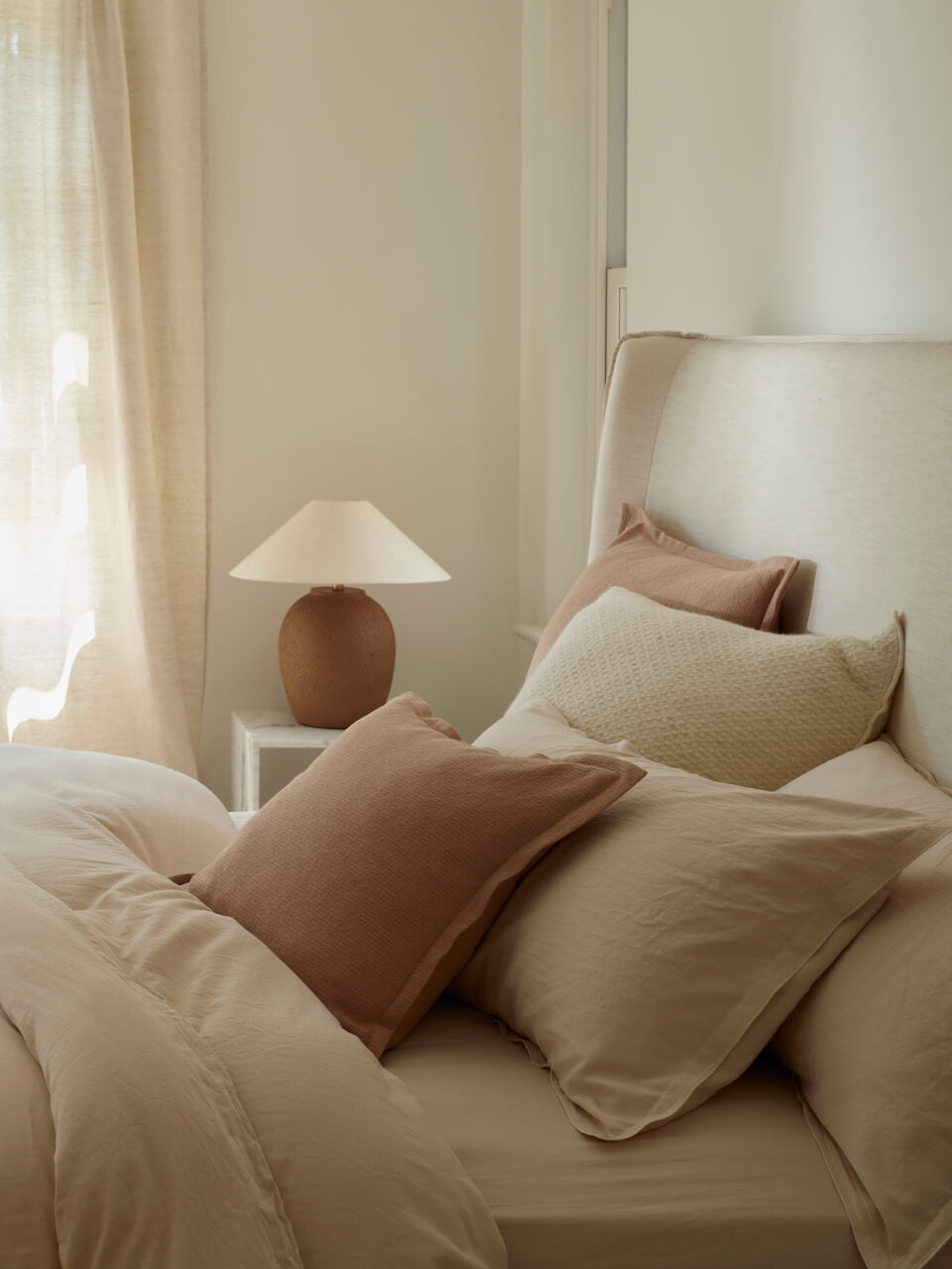 Lisbon Nude Cotton Deep Fitted Sheet