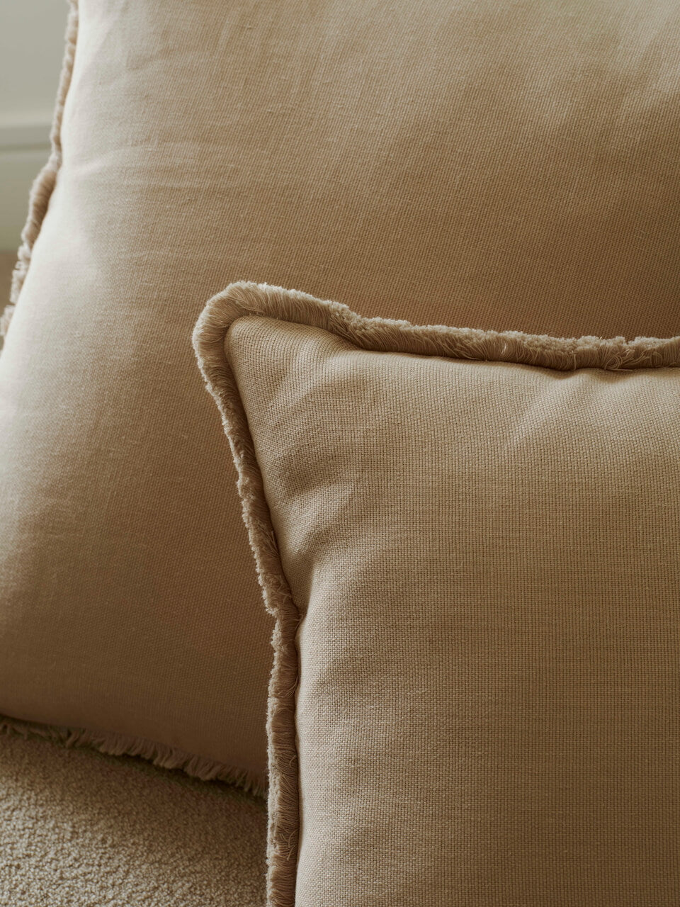 Marim Sand Fringe Cushion Cover