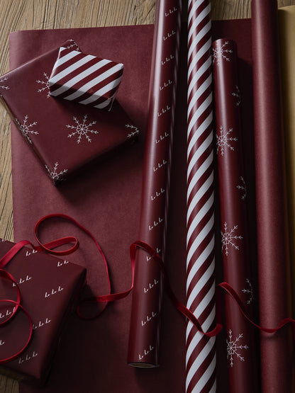 10m Wrapping Paper Bundle - Burgundy - Set of 4 rolls