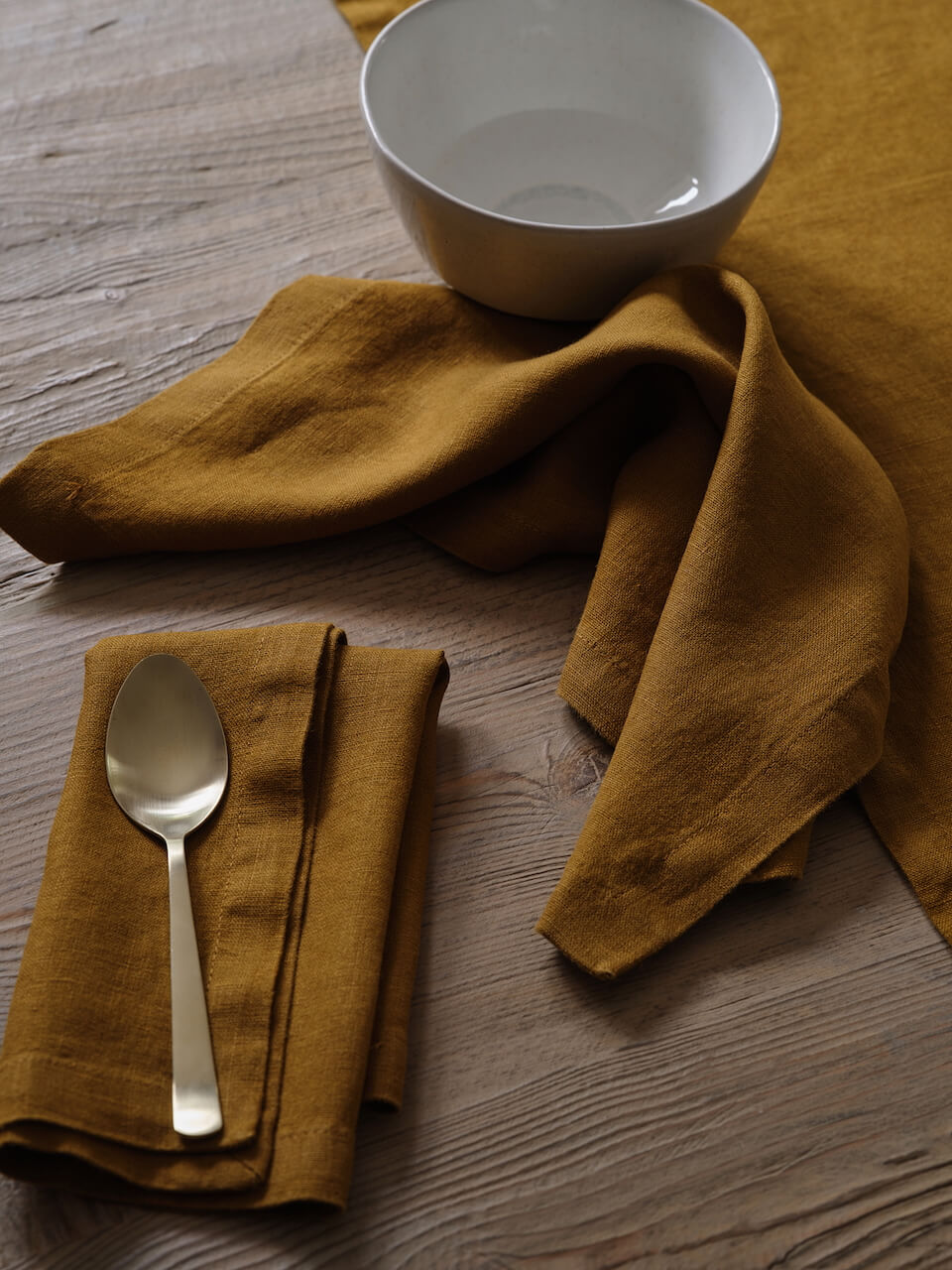 Set of 2 Bronze Linen Napkins
