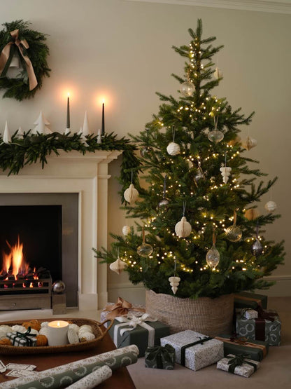 Skye Limited Edition White Rattan Scallop Edge Basket Large