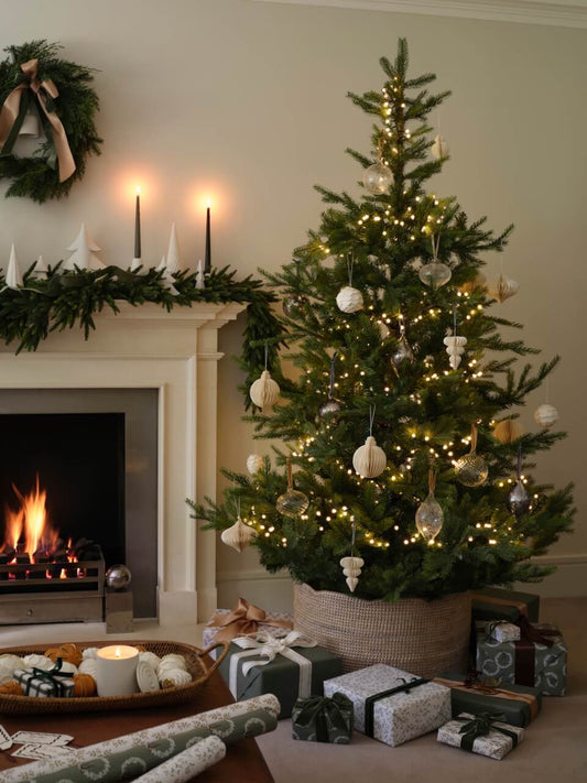 Skye Limited Edition White Rattan Scallop Edge Basket Large