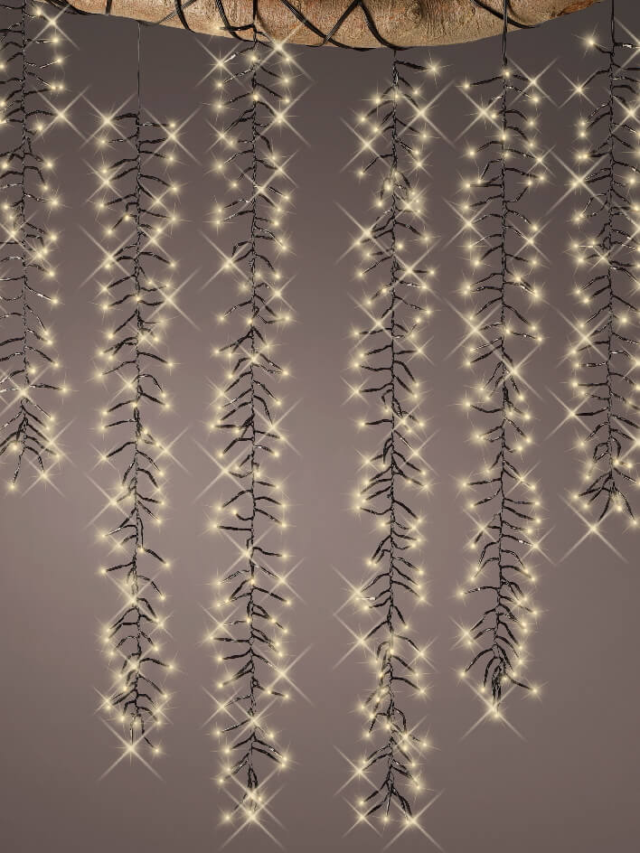 2m LED Tree Cascade Cluster Lights Outdoor