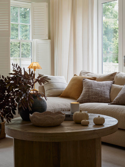 Brown Loose Weave Wool Cushion Cover 50 x 50cm