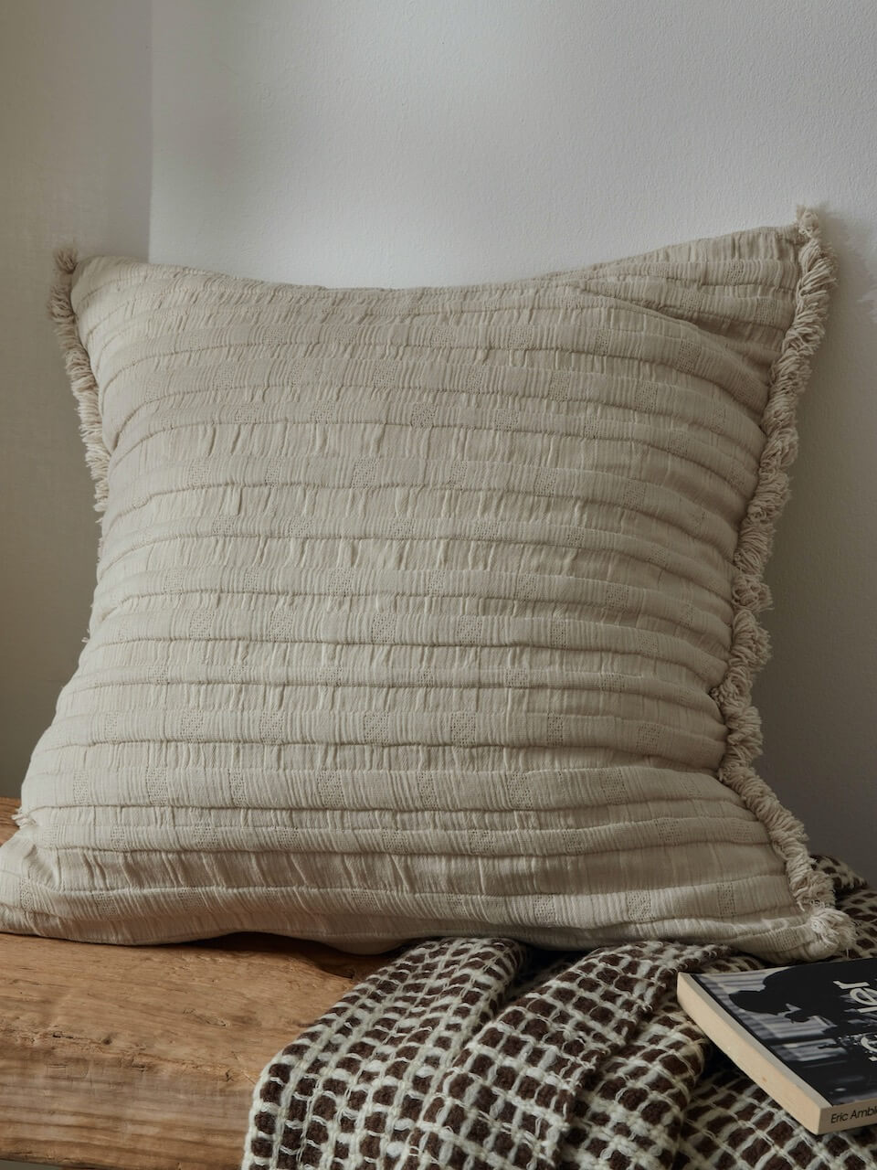 Beja Cotton Cushion Cover Putty