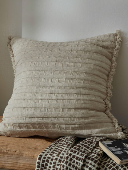 Beja Cotton Cushion Cover Putty