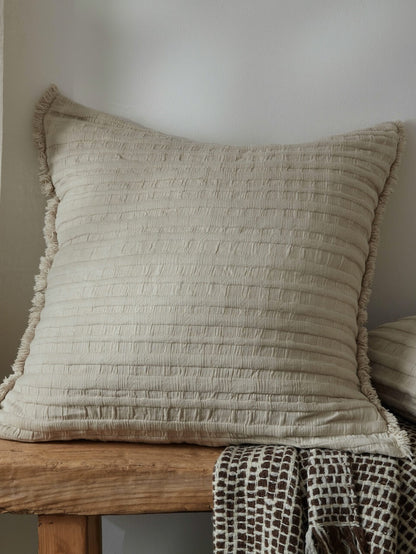 Beja Cotton Cushion Cover Putty