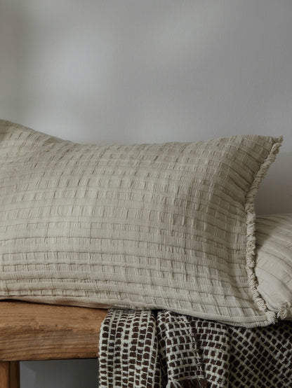 Beja Cotton Cushion Cover Putty