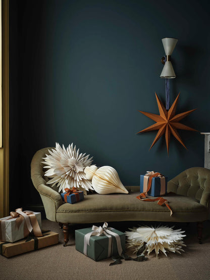 Extra Large White Teardrop Paper Decoration