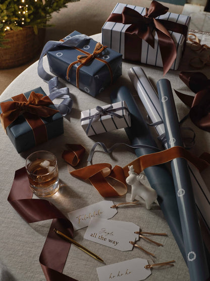 10m Burnished Gold Velvet Ribbon