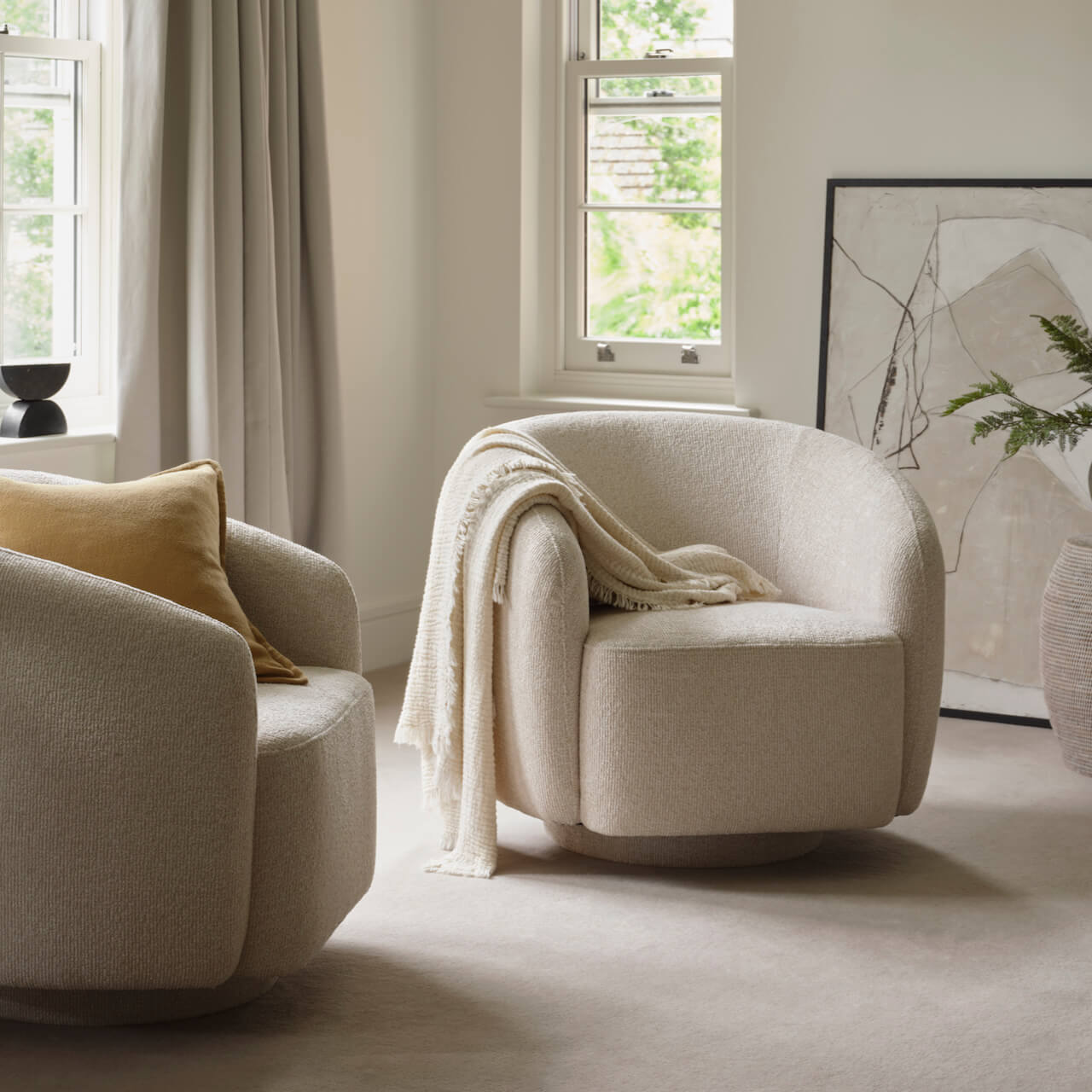 Areia Oatmeal Cotton Throw