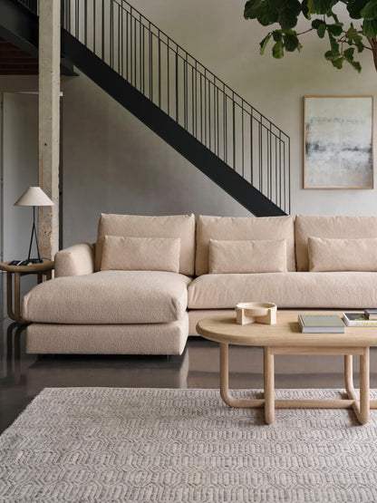 Elba Fabric Chaise Lounge Sofa