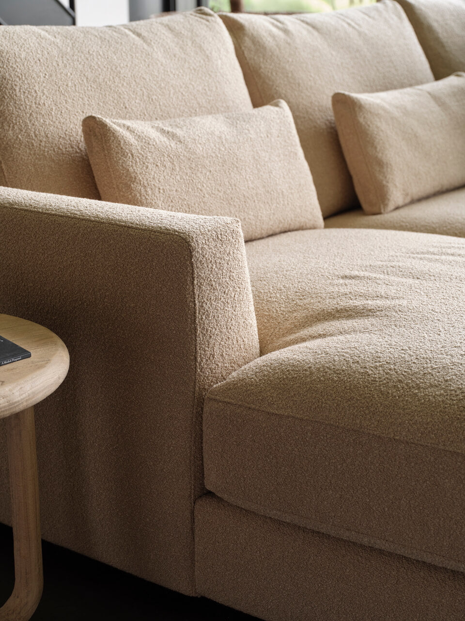 Elba Fabric Chaise Lounge Sofa