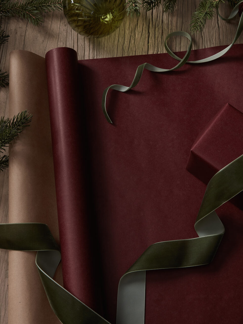 10m Wrapping Paper Bundle - Burgundy - Set of 4 rolls