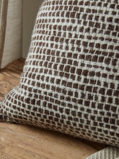 Brown Loose Weave Wool Cushion Cover 50 x 50cm
