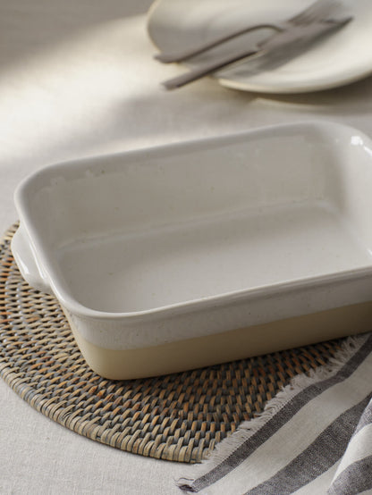 Cream Stoneware Baking Dish
