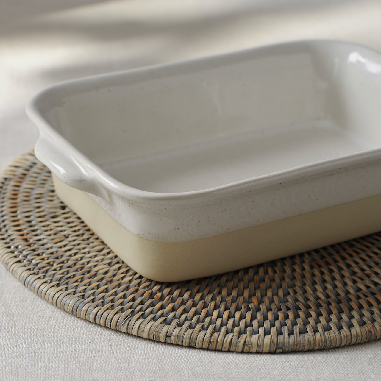 Cream Stoneware Baking Dish