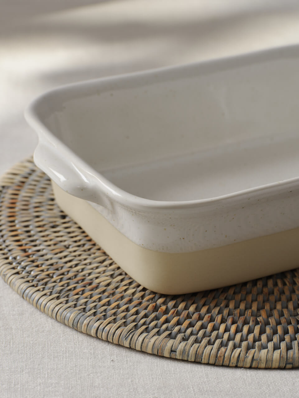 Cream Stoneware Baking Dish