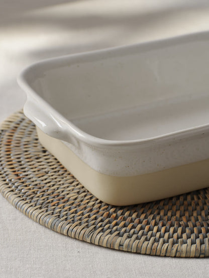 Cream Stoneware Baking Dish