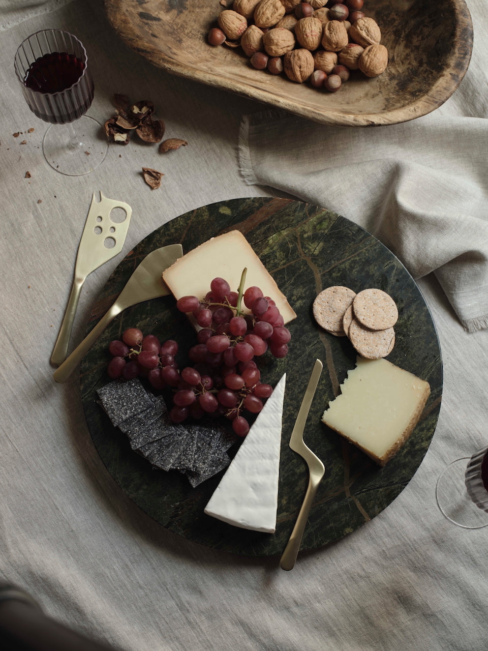 Green Marble Lazy Susan