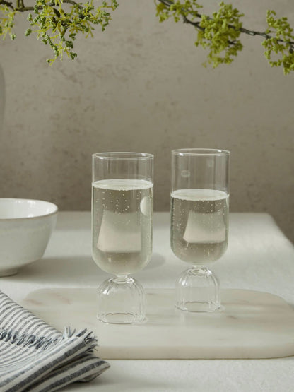 Set of 2 Cinco Champagne Flutes