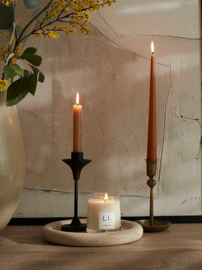 Set of 4 Camel Taper Candles