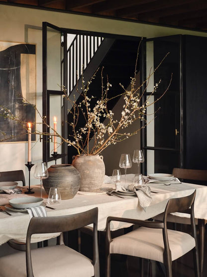 Set of 2 Ink Thick Stripe Linen Napkins